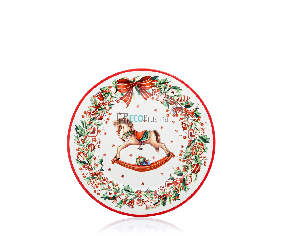 Тарілка десертна порцелянова "Різдвяна Фантазія" 19см (498-293)