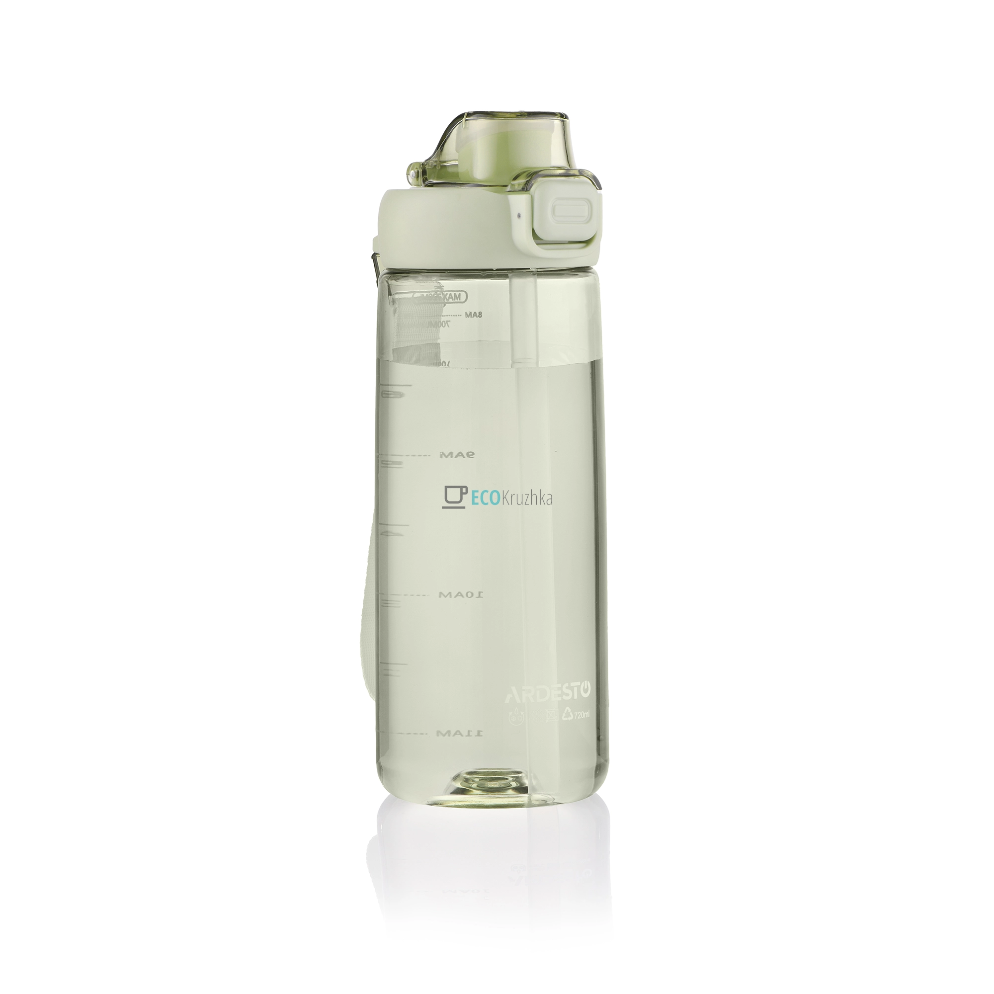 Пляшка для води Ardesto Trip, 720мл, пластик, зелений (AR2272PB)