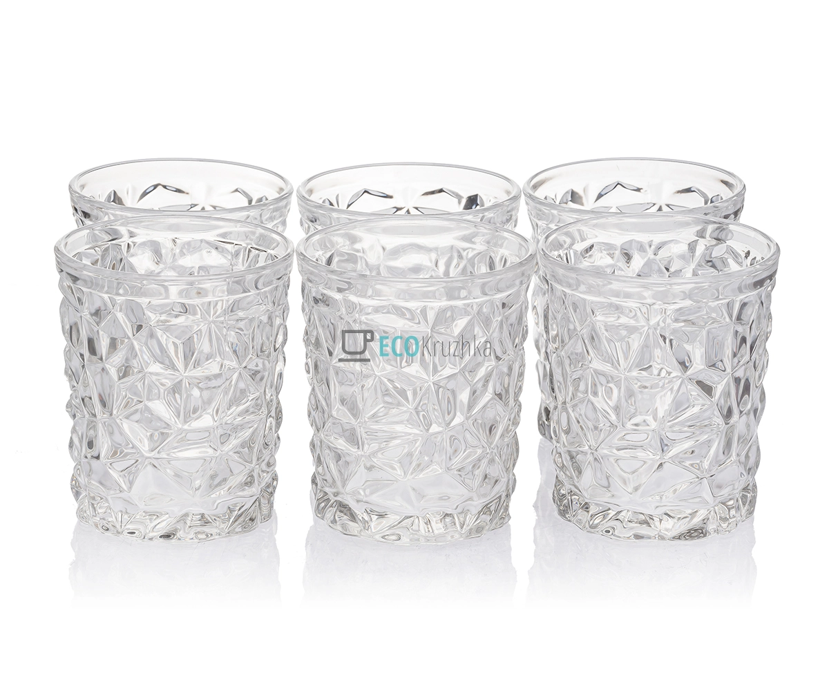 Набір склянок 6шт для віскі Crushed Ice 270мл Прозорий 6011BMBH