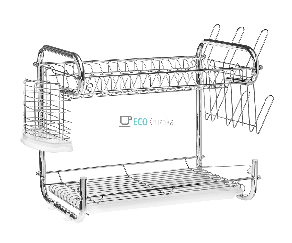 Сушка для посуду  двоярусна Edenberg Хром EB-2108