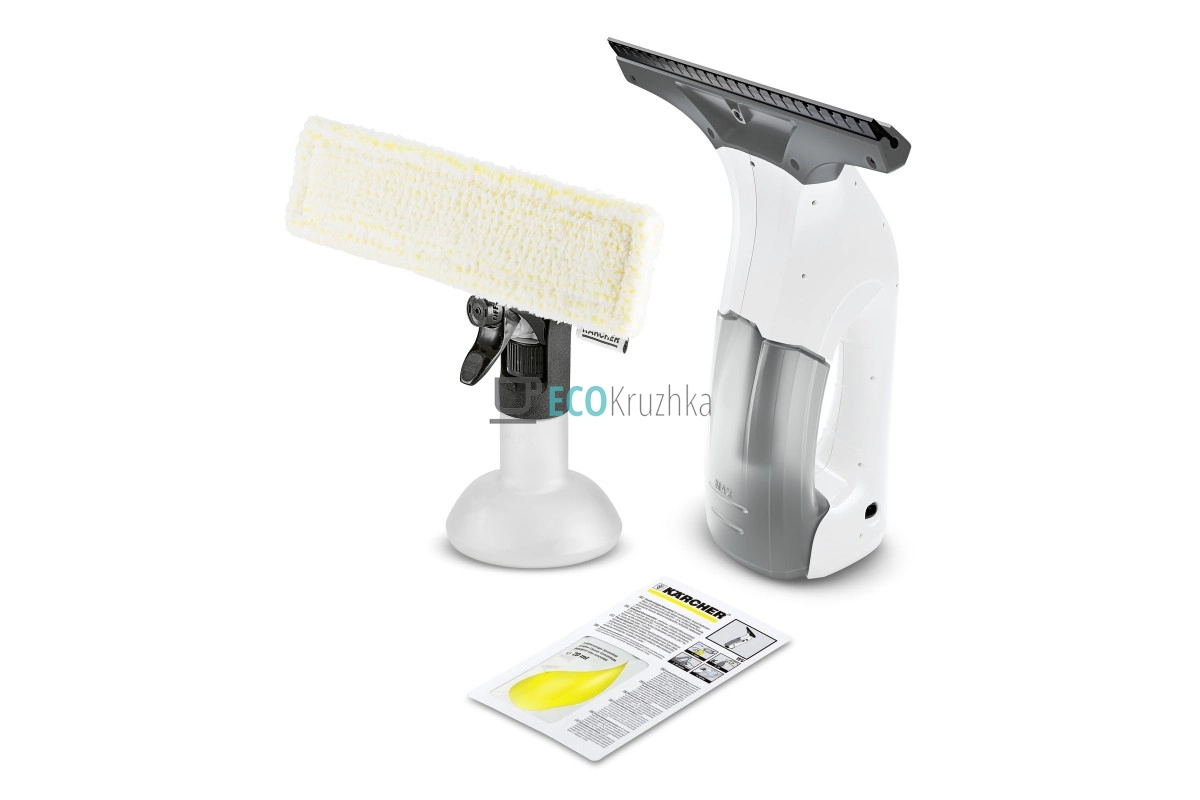 Акумуляторний віконний пилосос Karcher WV 1 Plus – для миття вікон, 25 хв роботи, білий (1.633-608.0)