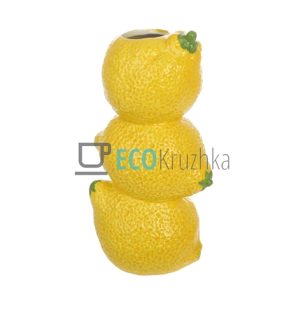 Декоративна порцелянова ваза Lemon для квітів 22 см (457-349)