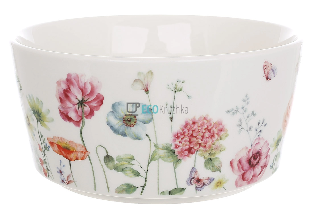 Порцеляновий салатник Bonadi Flower Garden 800 мл круглий (K041)