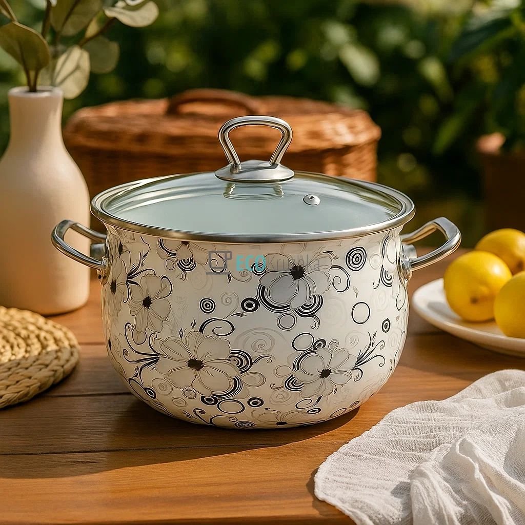 Каструля глибока 5.7 л Мереживо 24 см Interos EK127957 Каструля глибока 5.7 л Мереживо 24 см Interos EK127957