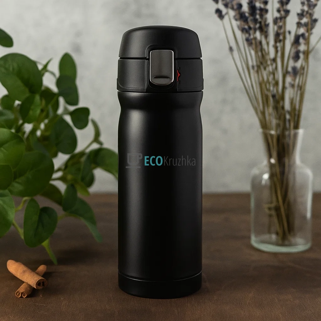 Термокружка Vacuum cup 350 мл Чорний EK10891