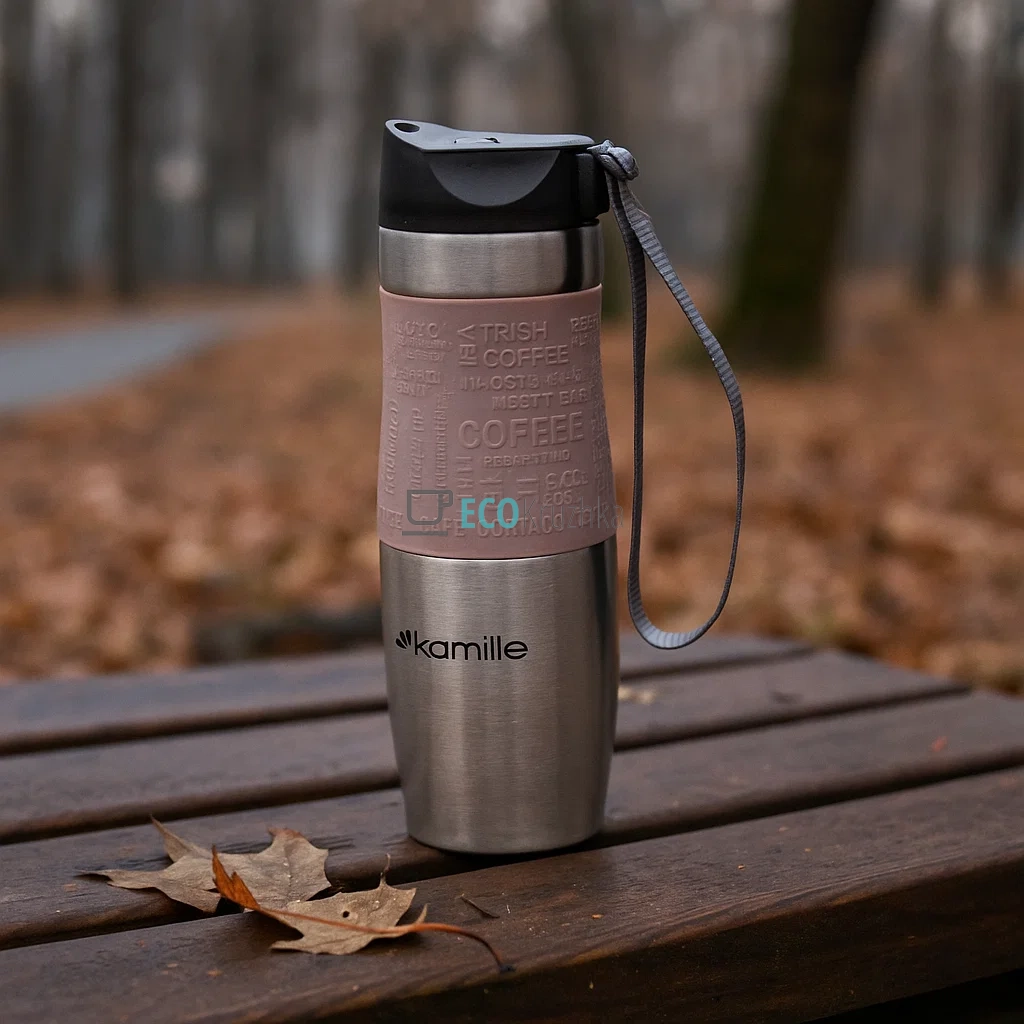 Термокружка Kamille 480 мл Бежевий EK5063
