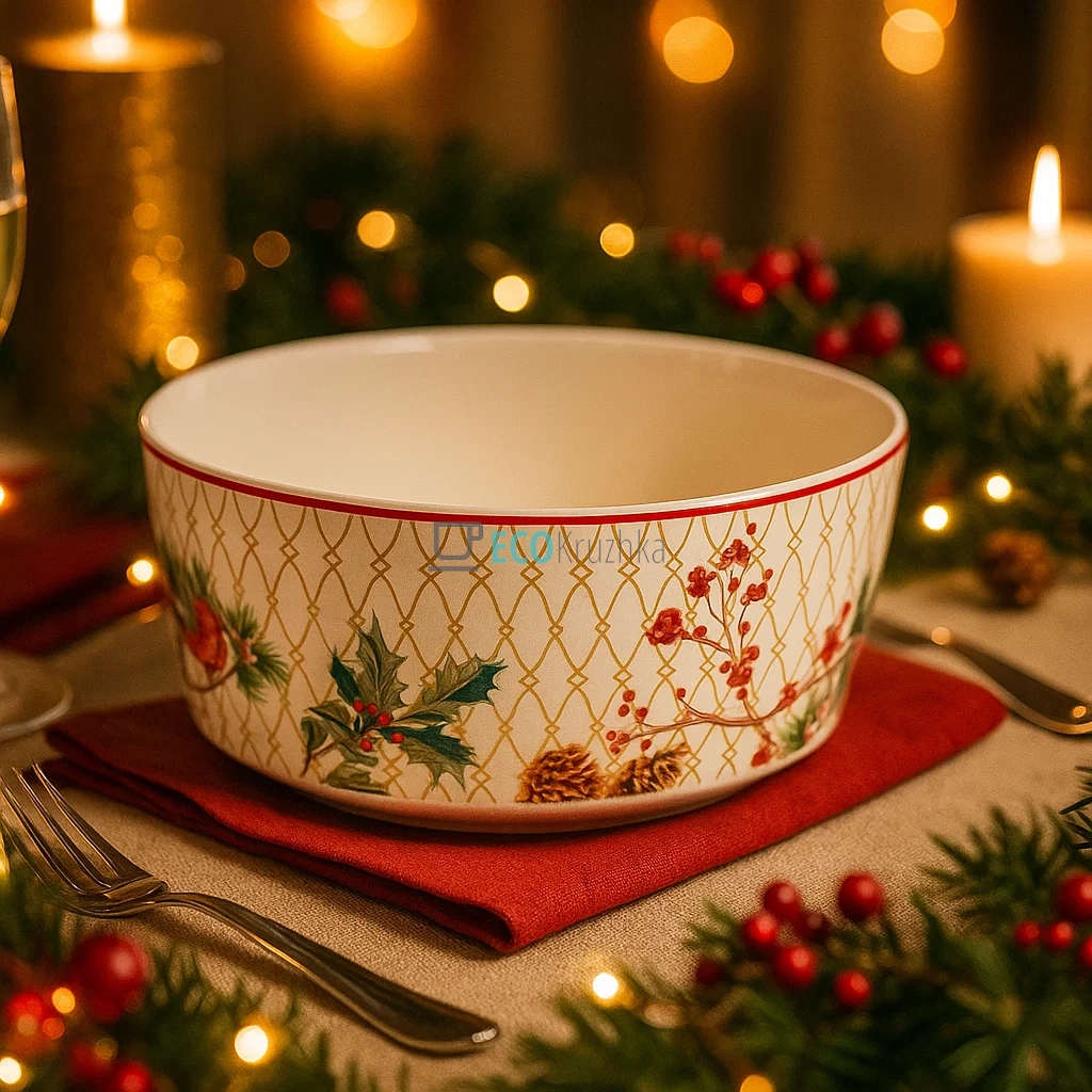 Порцелянова піала "Christmas", 1.8 л (K083)