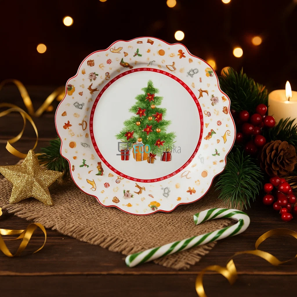 Порцелянова обідня тарілка "Святковий флер", 27.5 см (498-289)