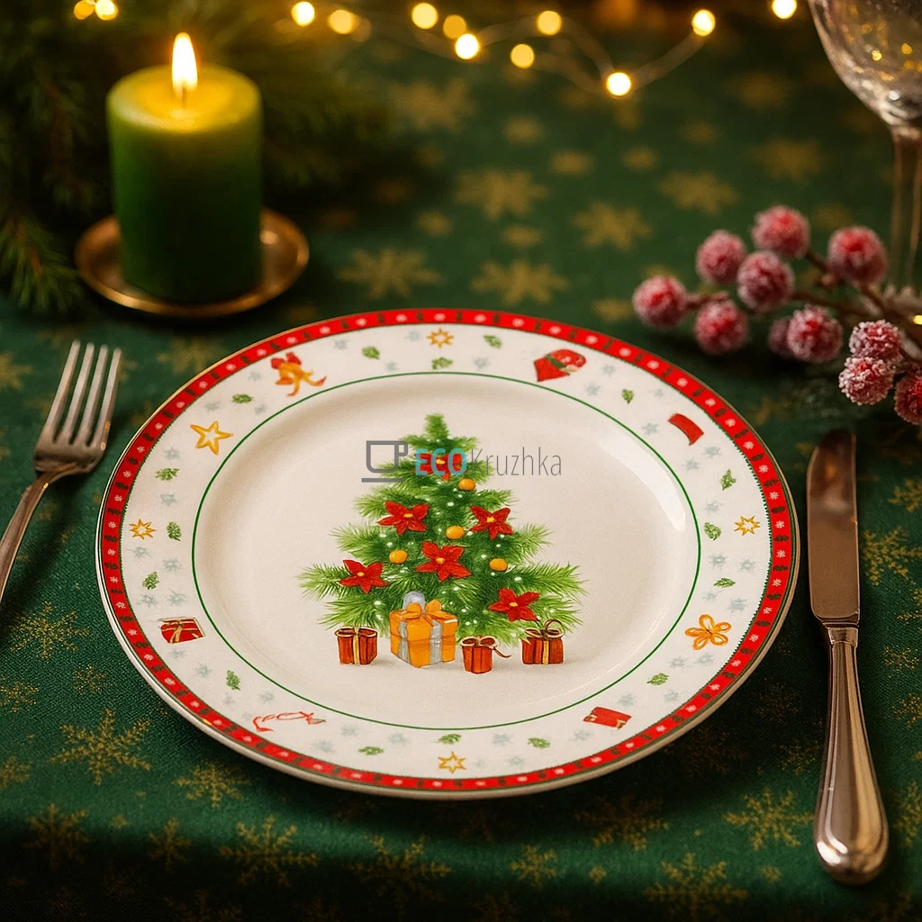 Порцелянова десертна тарілка "Святковий флер", 19 см (498-252)