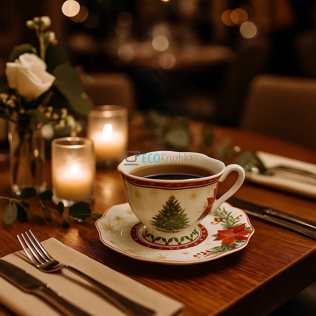 Різдвяна порцелянова чашка з блюдцем 170 мл – святковий набір Christmas Story (149-039) Різдвяна порцелянова чашка з блюдцем 170 мл – святковий набір Christmas Story (149-039)