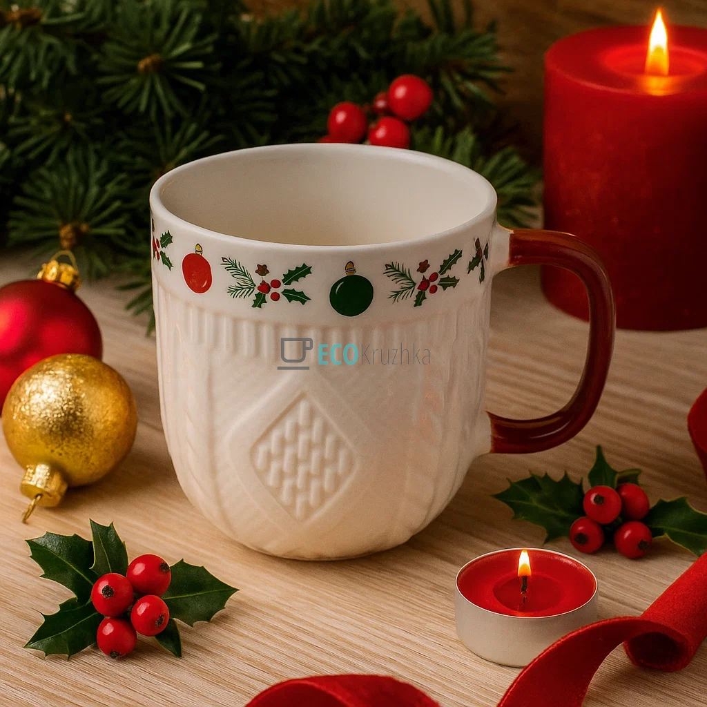 Порцеляновий кухоль "Happy Holidays" з в Порцеляновий кухоль "Happy Holidays" з в