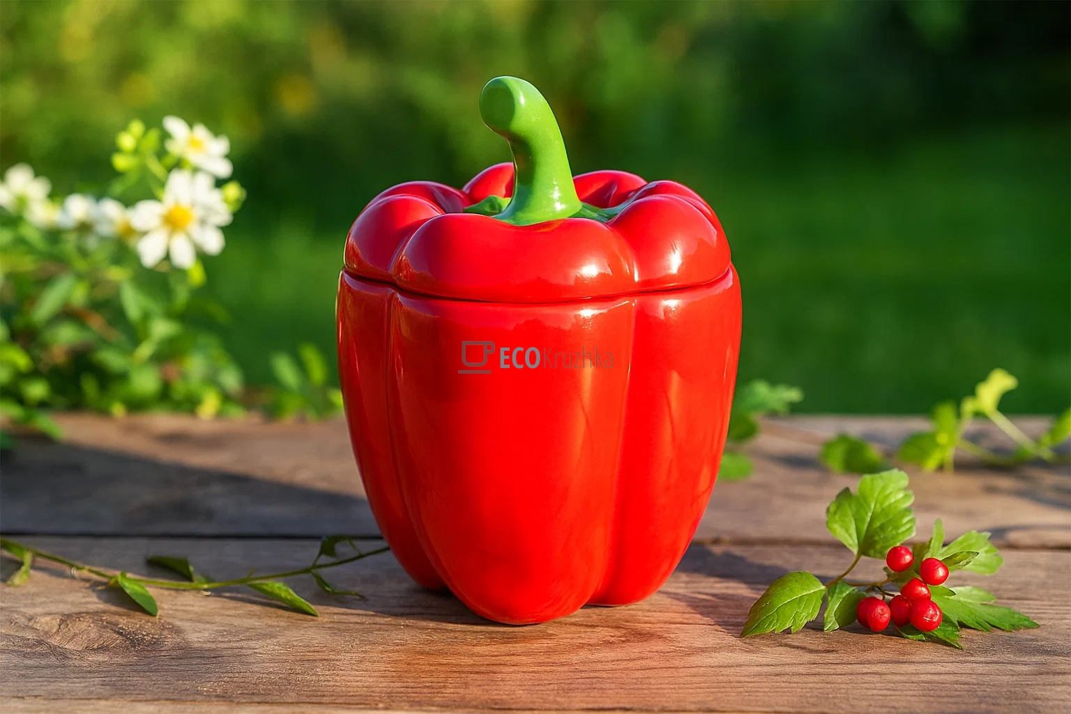 Банка керамічна "Pepper" 550мл, Червоний (928-080) Банка керамічна "Pepper" 550мл, Червоний (928-080)