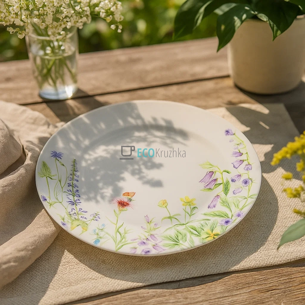 Тарілка порцелянова обідня D27см Floral (K025)