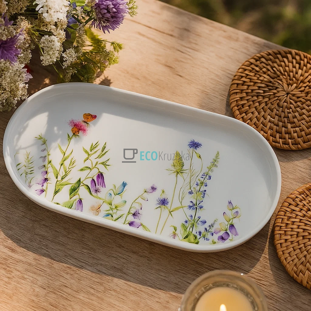 Блюдо порцелянове 30.5 х 16см Floral (K031)