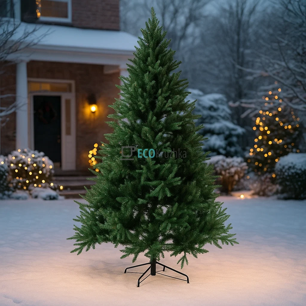 Штучна ялинка "Чудесниця" 183 см, на металевій підставці, пишна новорічна ялинка преміум класу 840-171