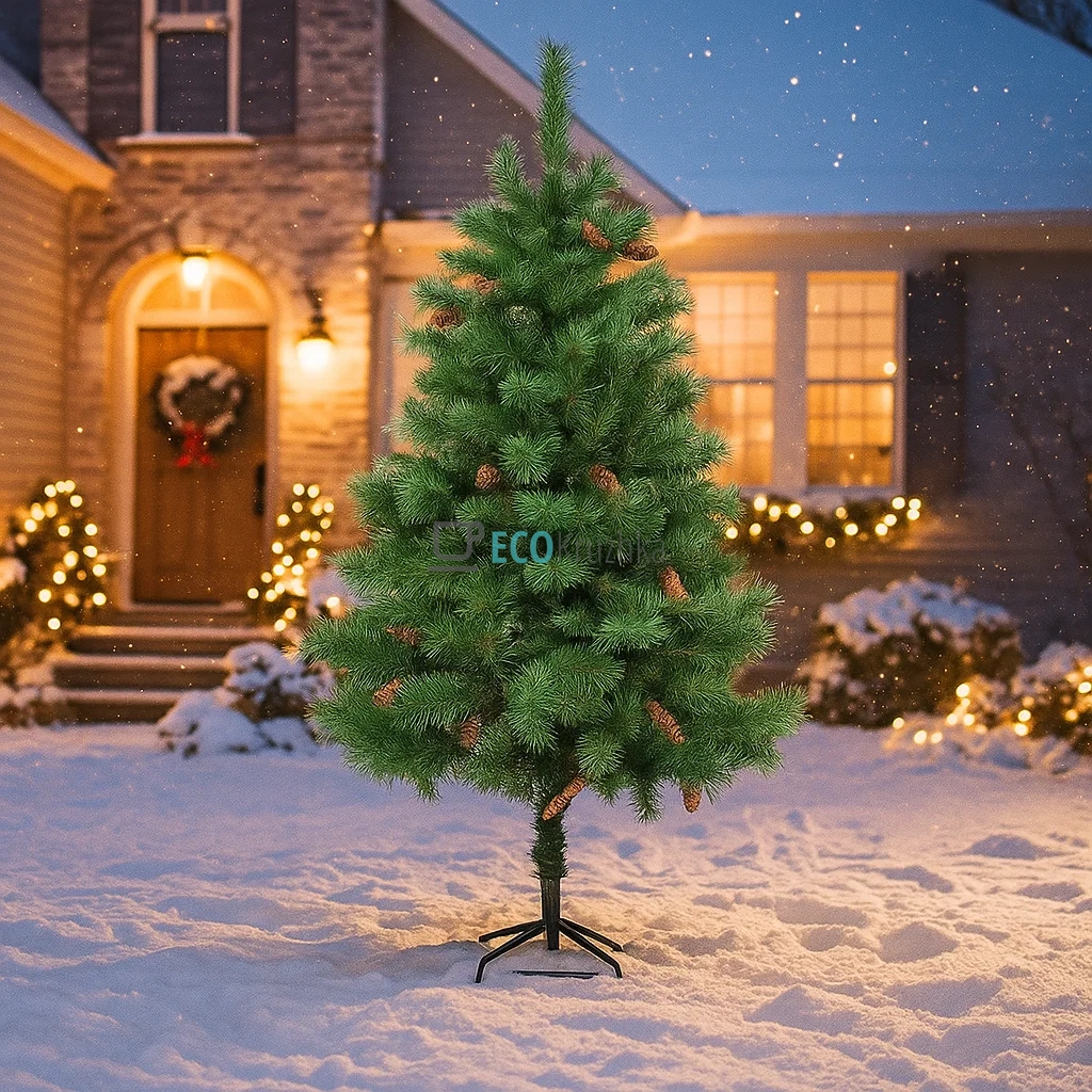 Штучна ялинка "Барокко" 180 см, 567 гілок, на металевій підставці, стильна новорічна ялинка 840-182