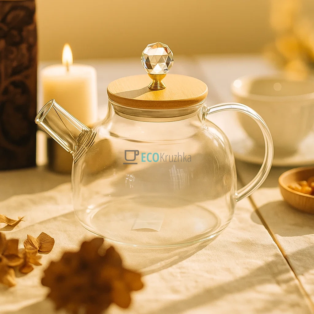 Чайник 1000 мл для заварювання "Перлина океану" з металевою кришкою (102-313) Чайник 1000 мл для заварювання "Перлина океану" з металевою кришкою (102-313)