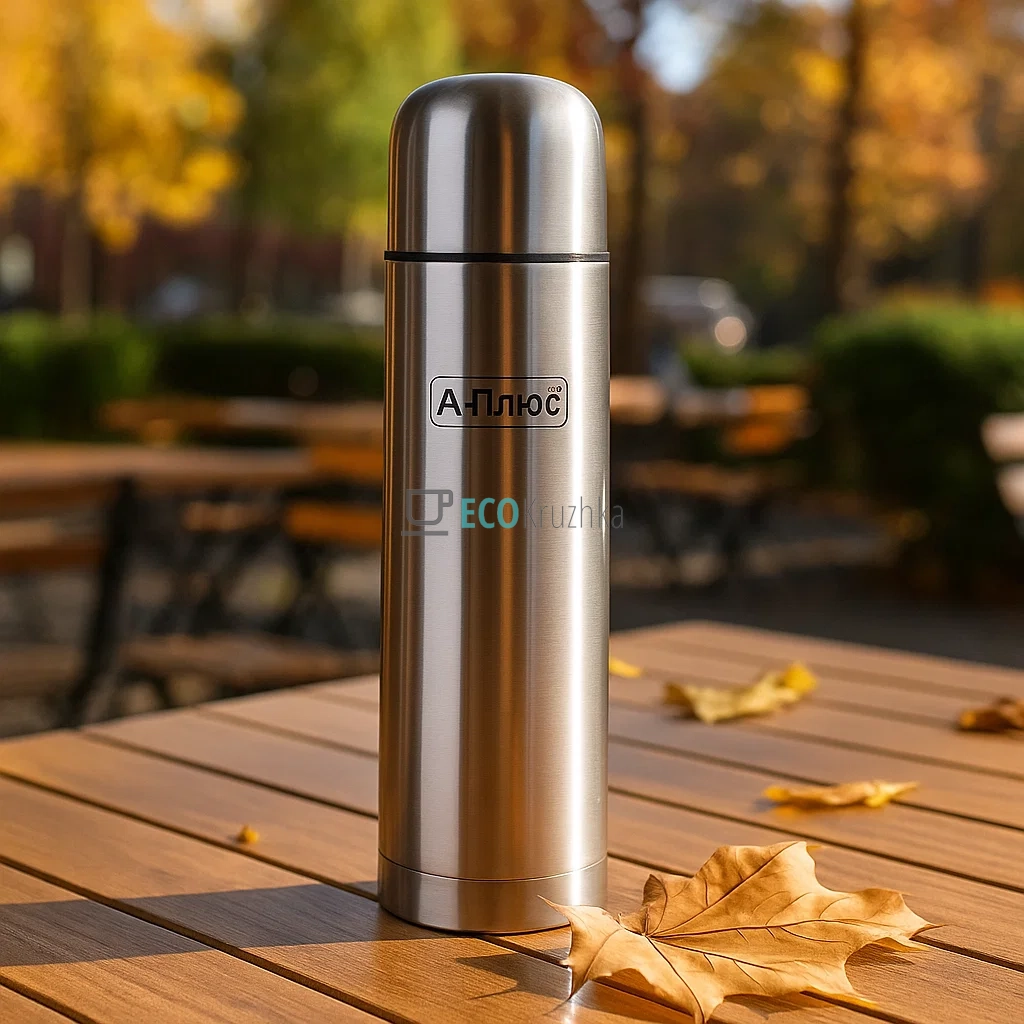 Термос з чашкою та чохлом 750 мл A-Plus 1753L