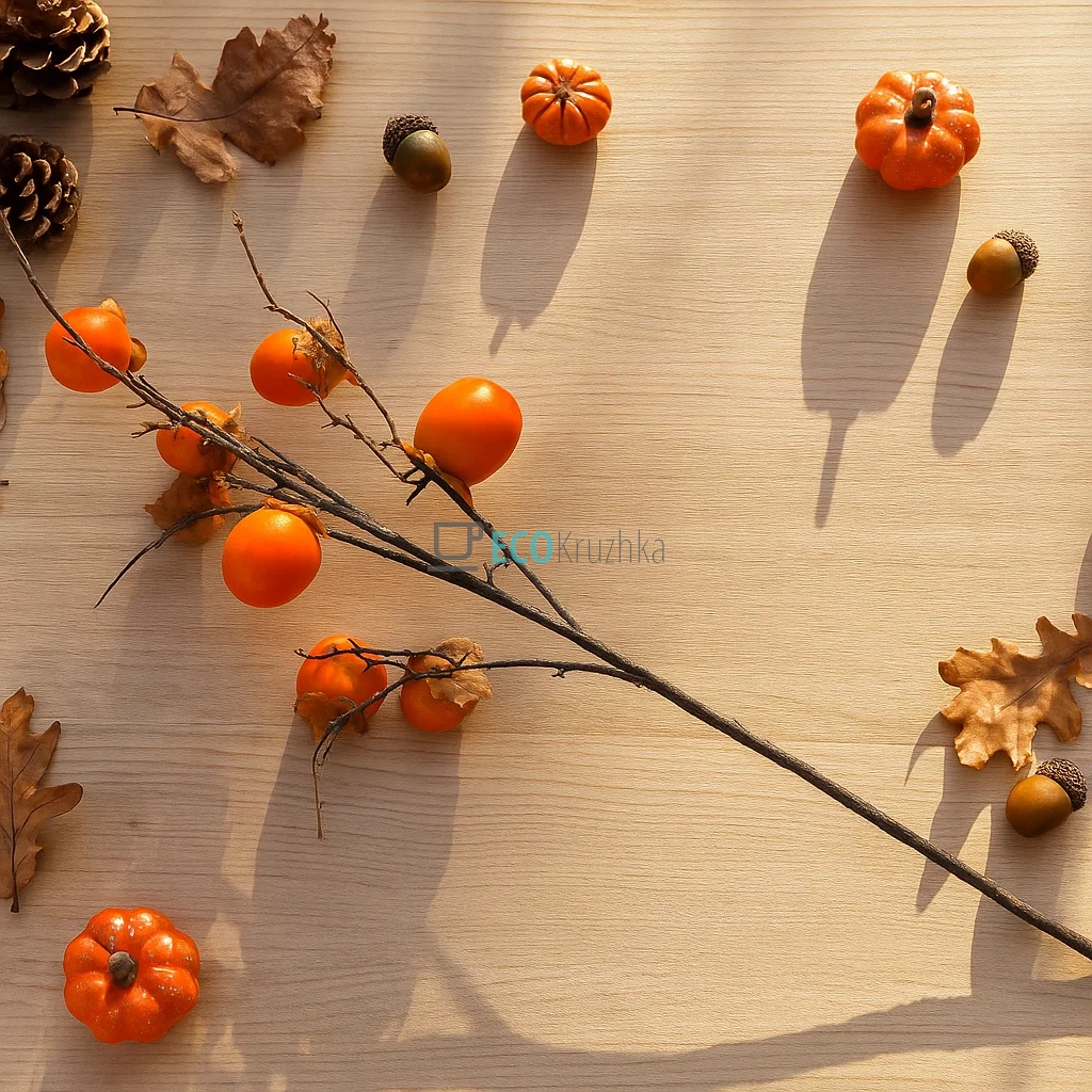 Гілка декоративна Хурми, довжина 95 см (арт. 119-004)