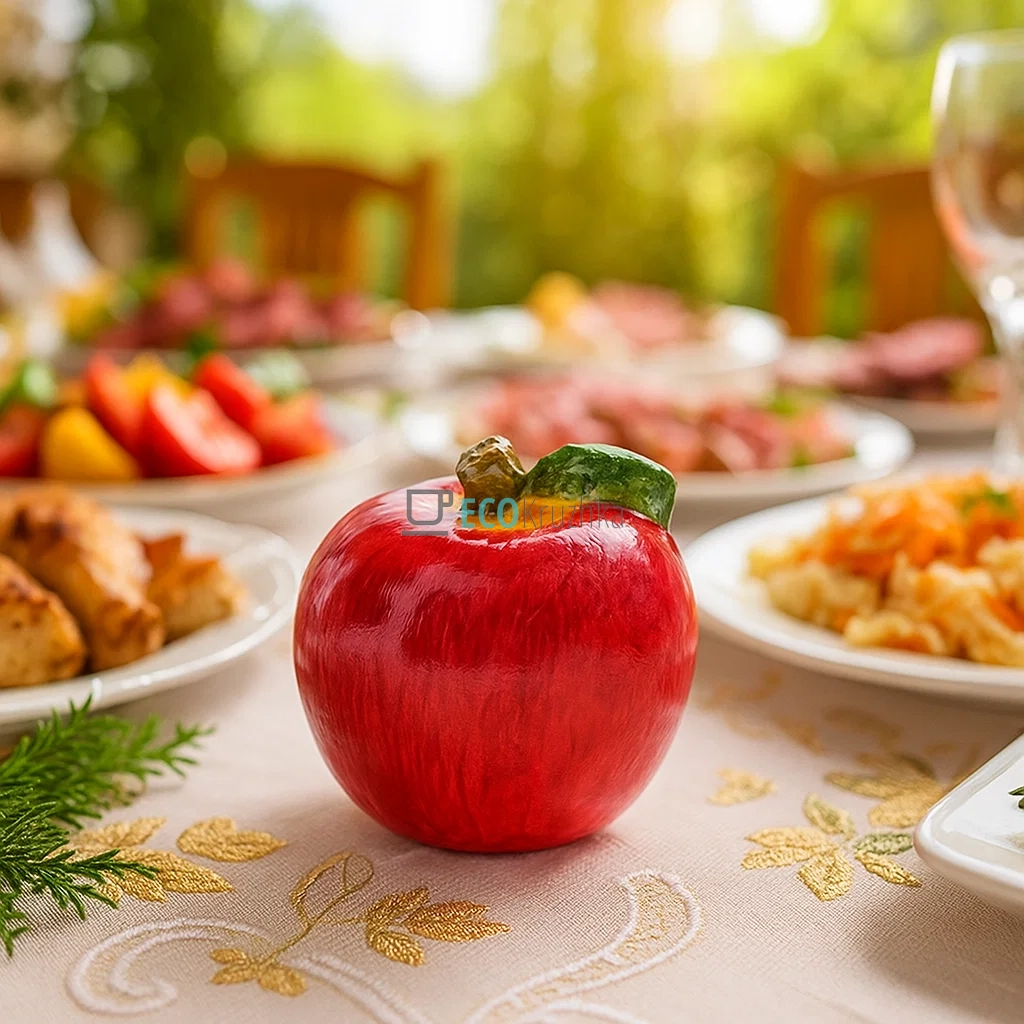 Керамічний декор "Червоне яблуко" 5.5x5.5x5.5 см (HA9-124)