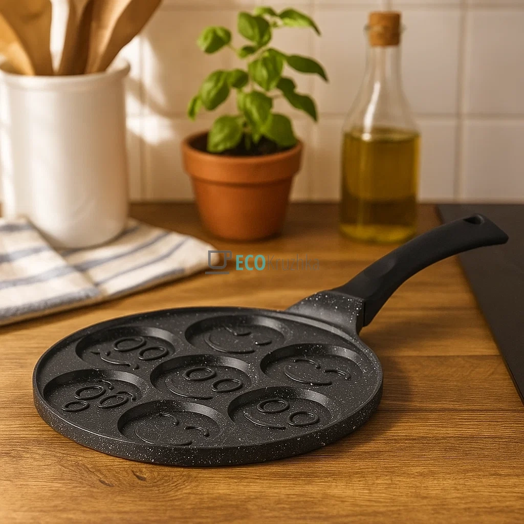 Сковорідка для млинців 27см смайли для індукційної плити Edenberg EK7511