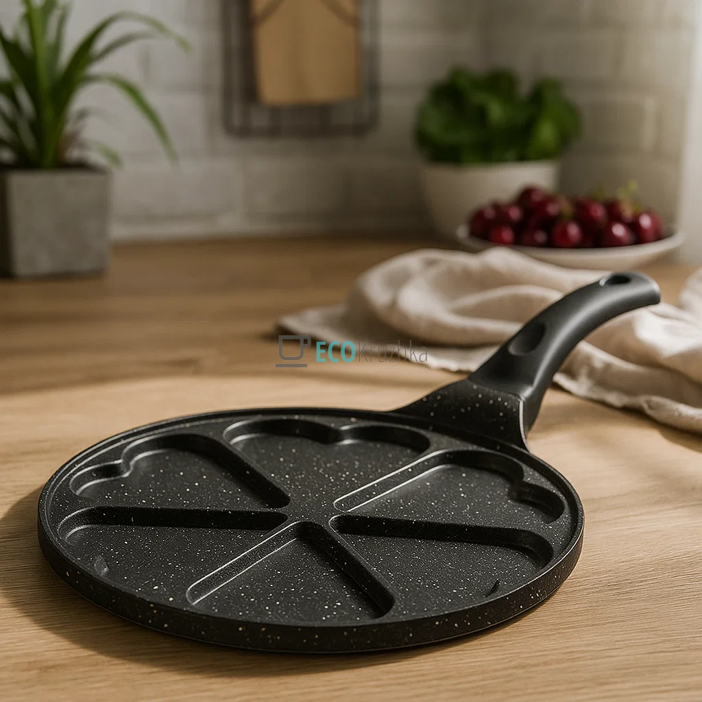 Сковорідка для млинців 27 см Сердечка для індукційної плити Edenberg EK7514