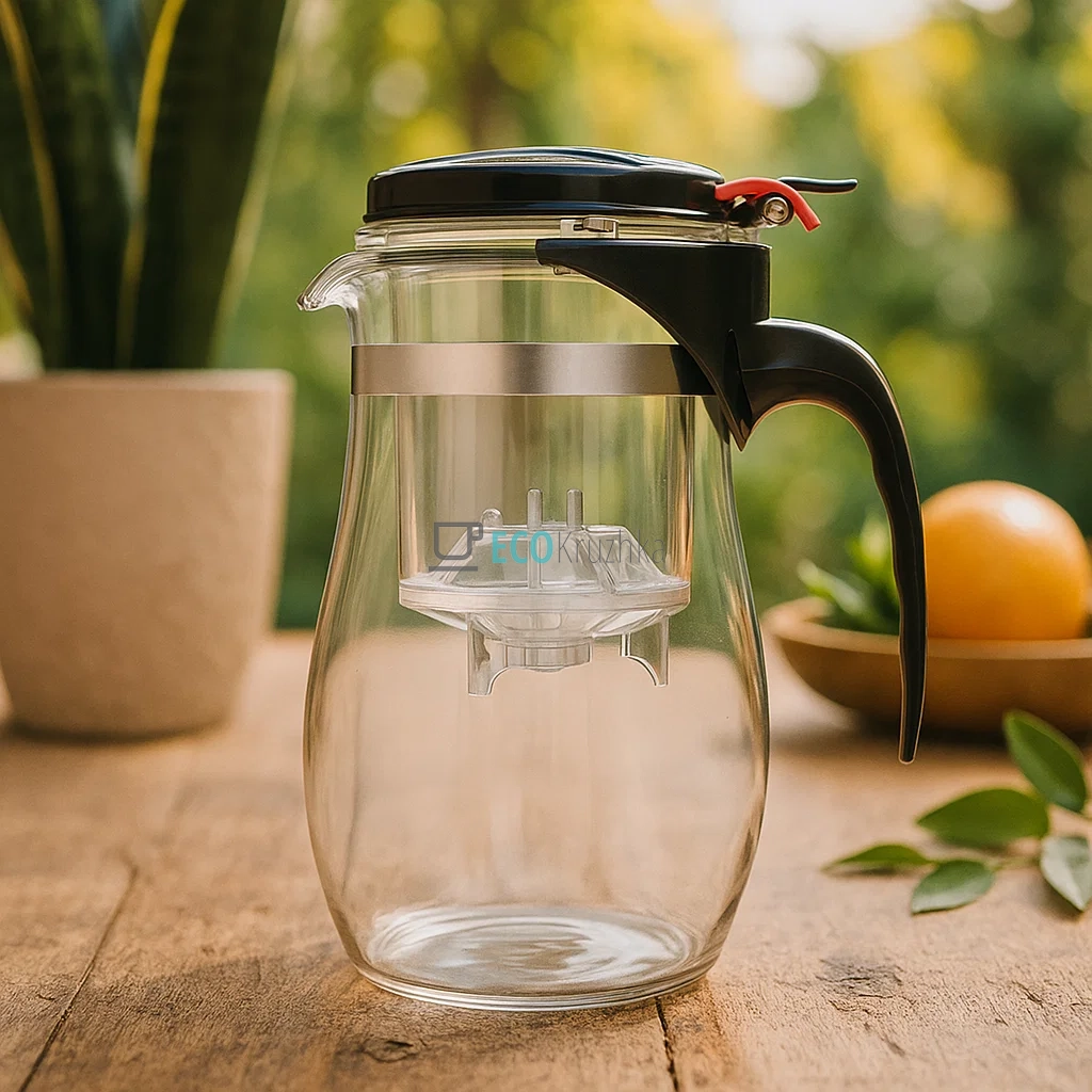 Чайник для заварювання скляний 700 мл Прозорий Edenberg  EB-333