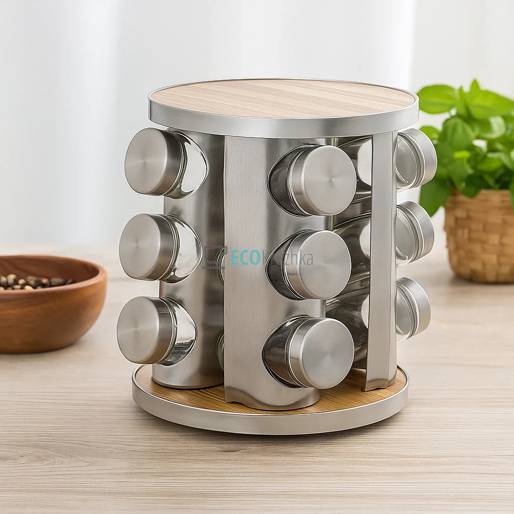 Набір для спецій карусель 360⁰ на 12 ємностей Edenberg EB-18001 Набір для спецій карусель 360⁰ на 12 ємностей Edenberg EB-18001