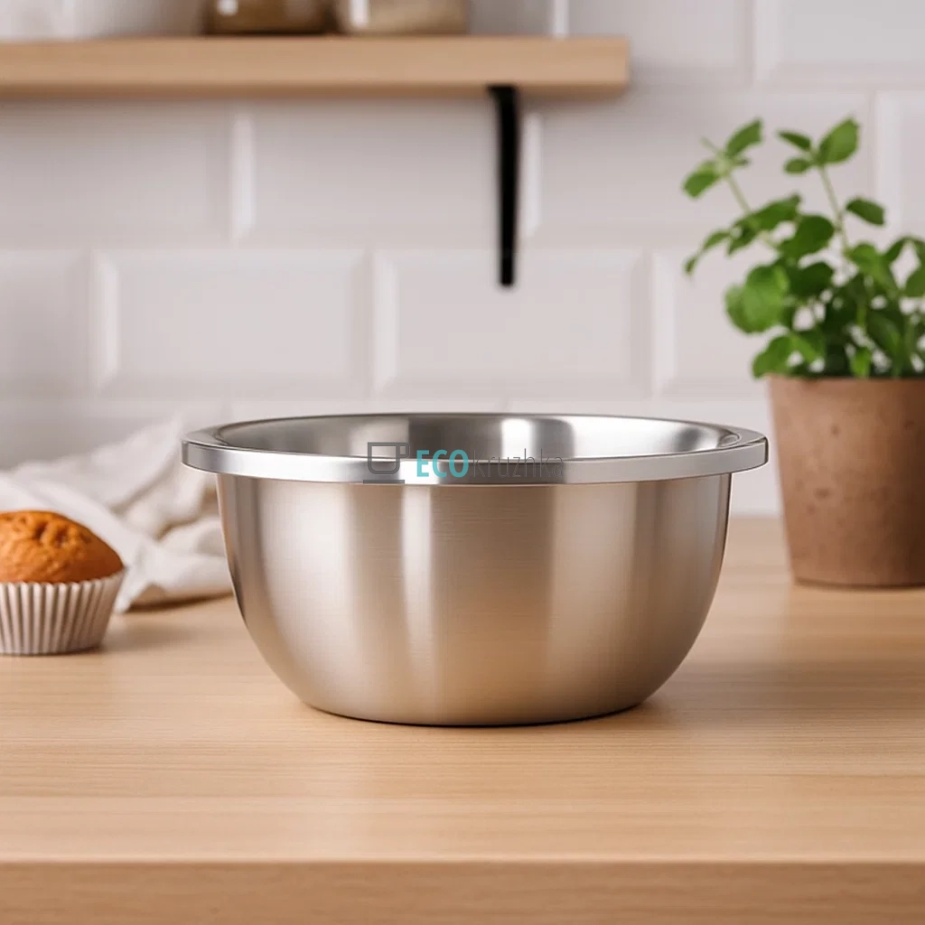 Глибока тарілка-миска з нержавіючої сталі 24x10,2 см Edenberg EB-18117