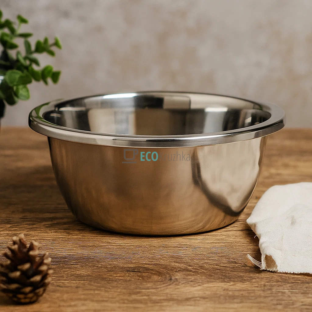 Глибока тарілка-миска з нержавіючої сталі 28x11,5 см Edenberg EB-18119 Глибока тарілка-миска з нержавіючої сталі 28x11,5 см Edenberg EB-18119