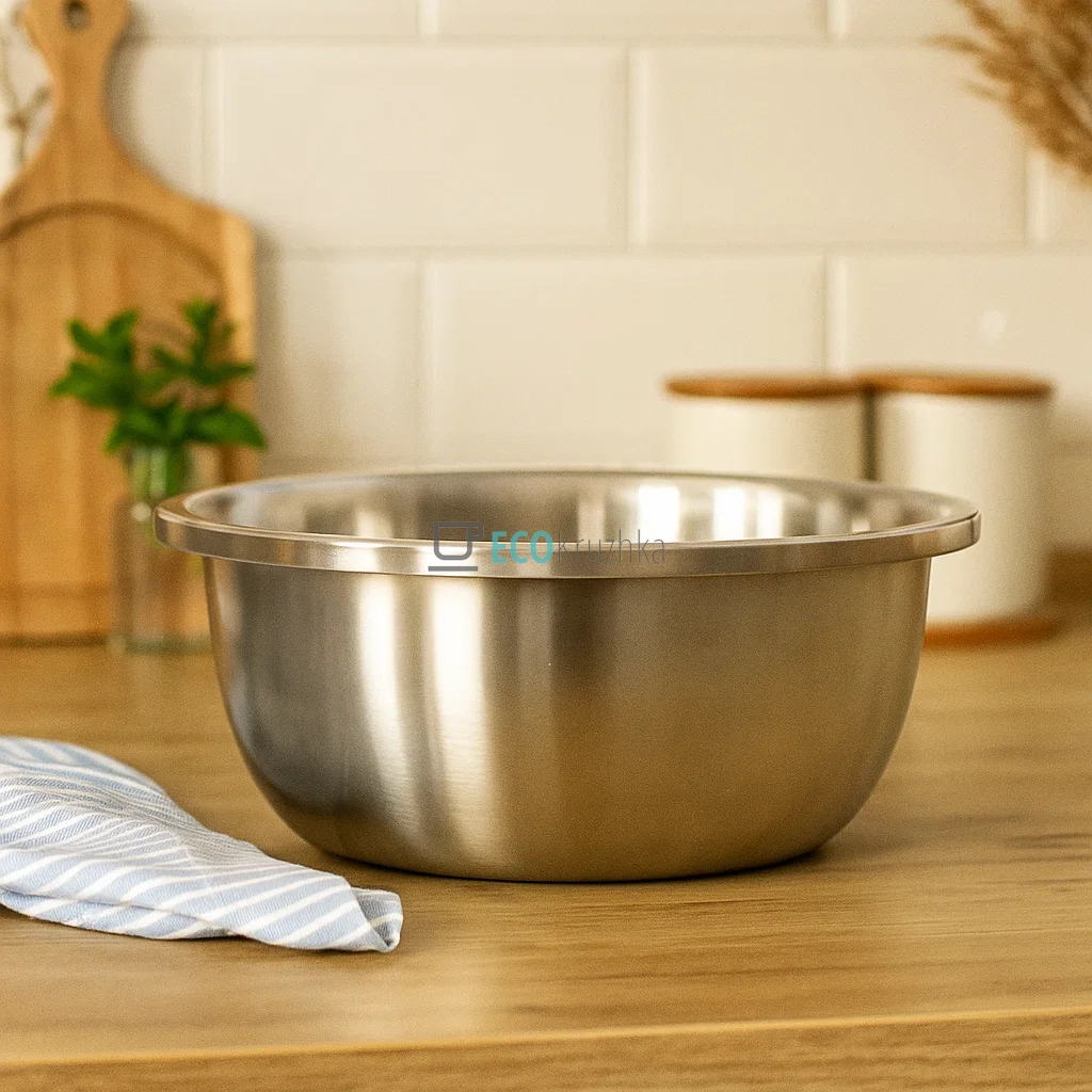 Глибока тарілка-миска з нержавіючої сталі 36x13,5 см Edenberg EB-18123