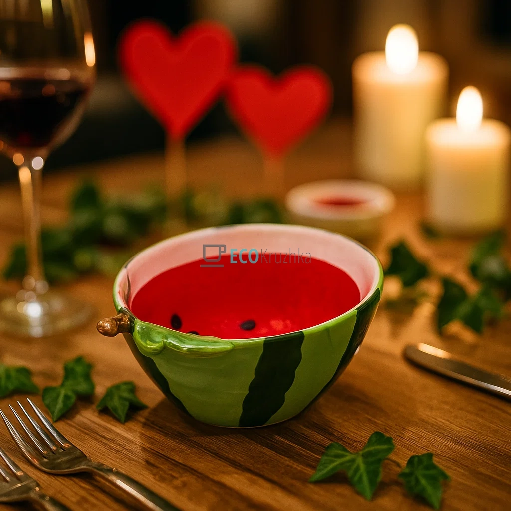 Керамічний салатник "Watermelon", 250 мл, 13.2x9.8x6 см, модель (304-011) Керамічний салатник "Watermelon", 250 мл, 13.2x9.8x6 см, модель (304-011)