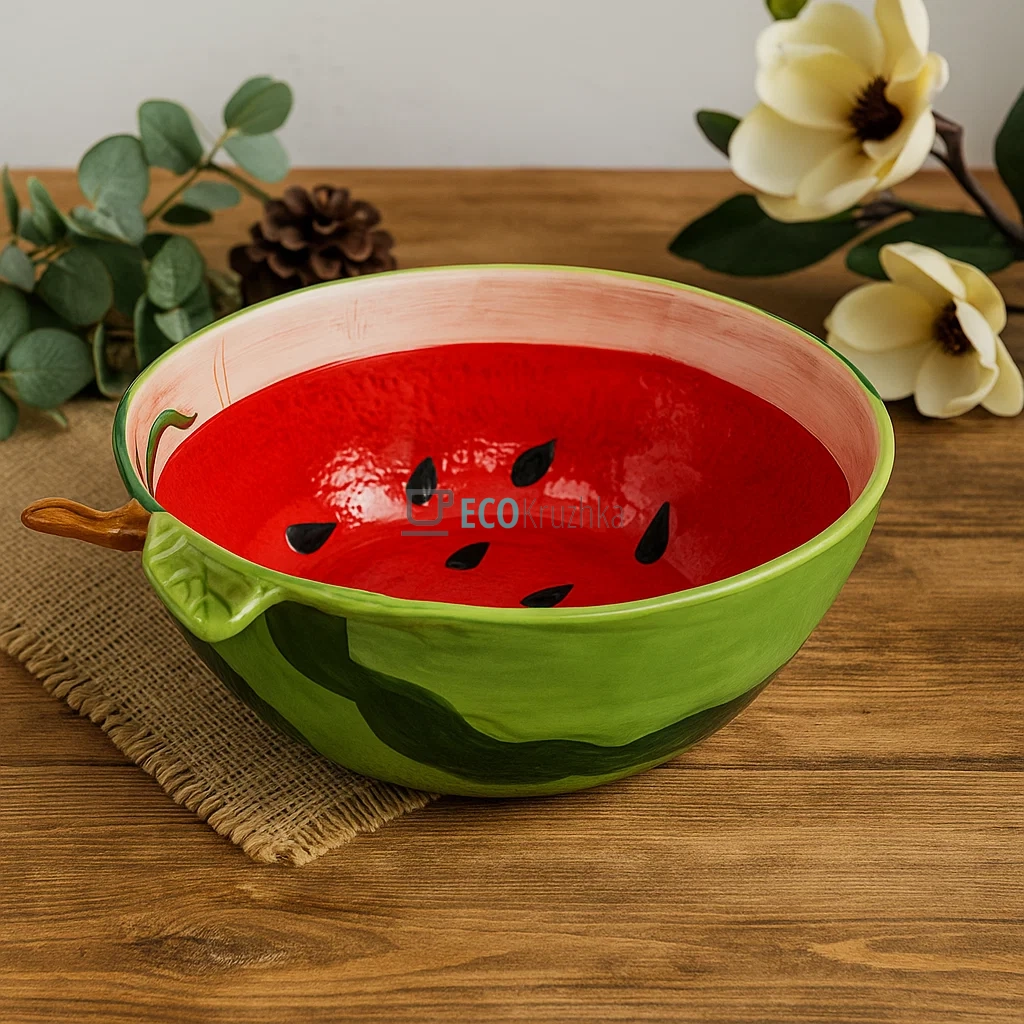 Керамічний салатник "Watermelon", 3 л, 30x23.8x10 см, модель (304-008) Керамічний салатник "Watermelon", 3 л, 30x23.8x10 см, модель (304-008)