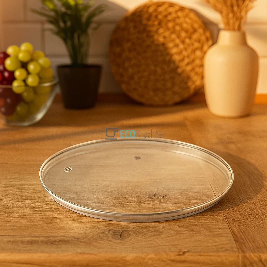 Кришка скляна з нержавіючим обідком без ручки 20 см FRU-993