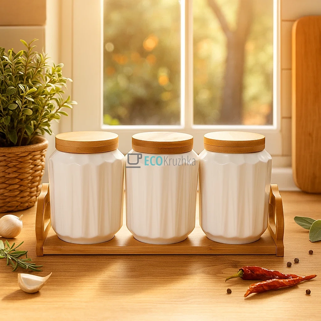 Набір банок 900 мл (3 шт) Naturel для сипучих (289-372)