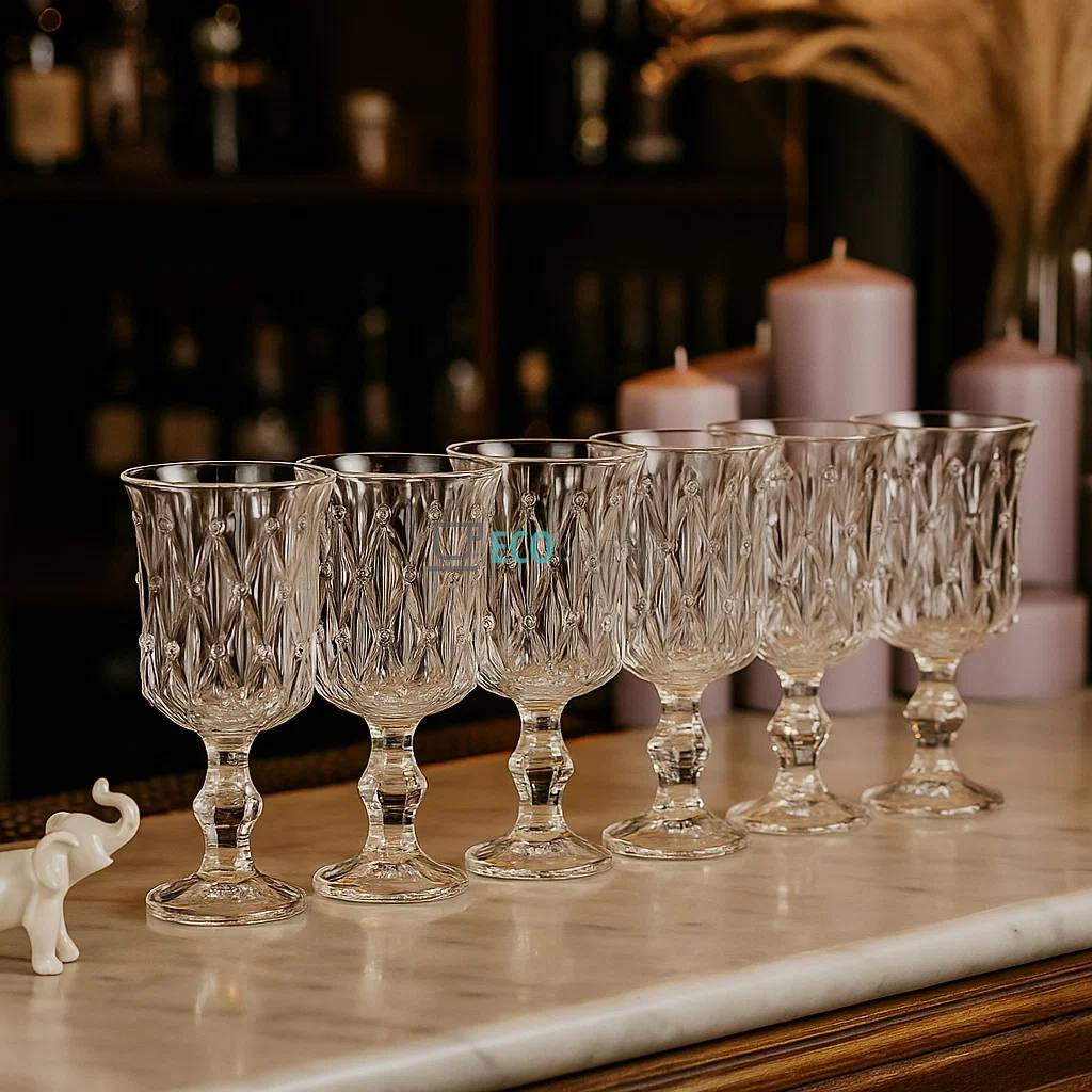 Келихи для вина зі скла 6 шт Glassware 200мл Прозорий EK08 BMGB