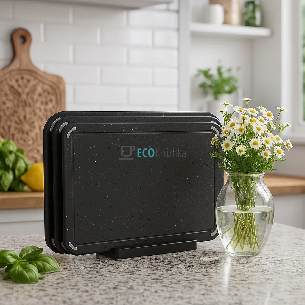 Набір обробних дощок MAGIO (3 дошки + підставка) MG‑1133 Набір обробних дощок MAGIO (3 дошки + підставка) MG‑1133