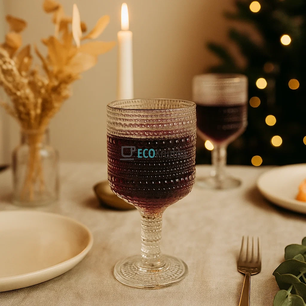 Набір келихів для вина з прозорого скла 300 мл (APL9024)