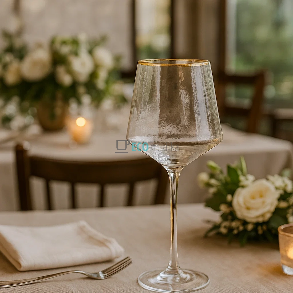 Келих для вина "Прозора бірюза" обємом 400 мл Olens FD003-1