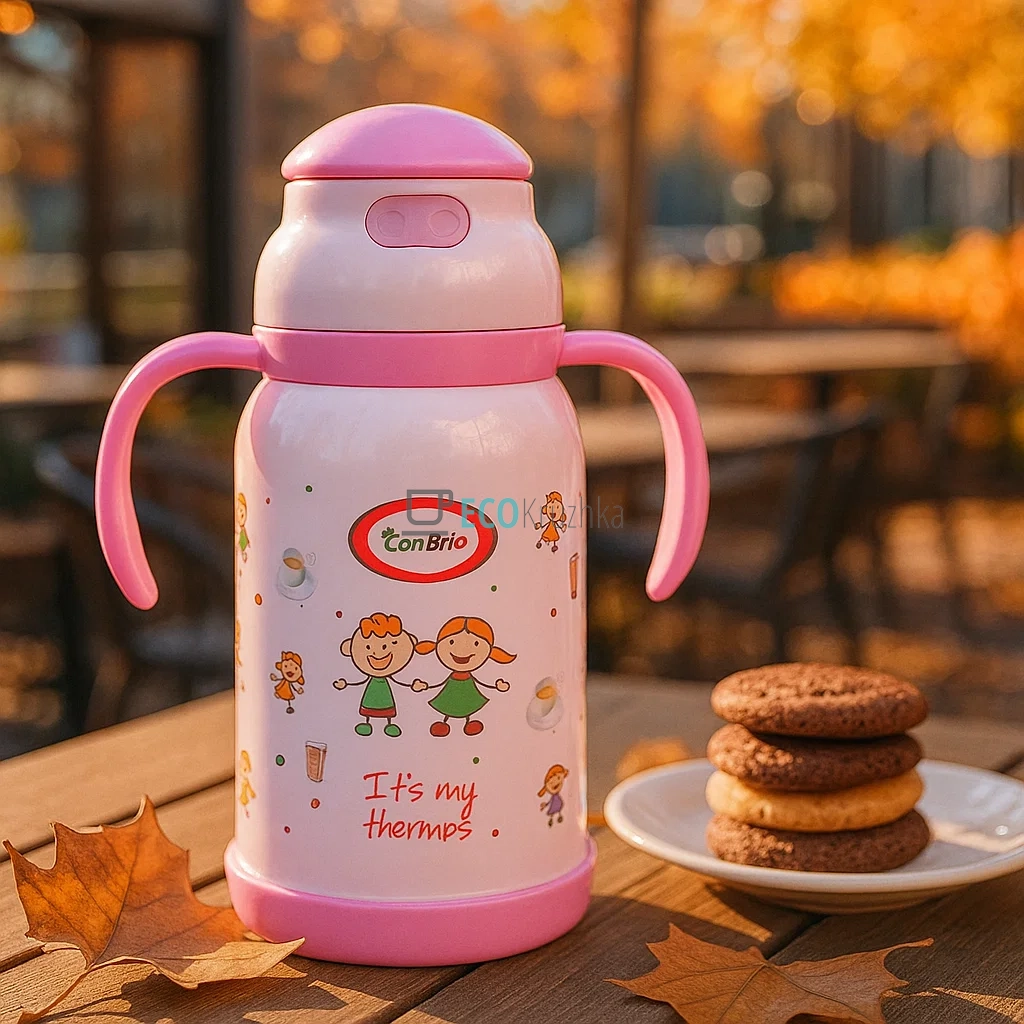 Поїлка 380 л з трубочкою і ремінцем рожевий CB‑383