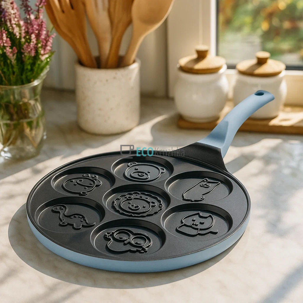 Сковорідка для млинців 26 см смайли для індукційної плити Maestro MR-1222-C