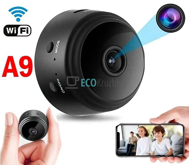 Міні‑WiFi IP камера A9 1080P Full HD з нічним баченням та датчиком руху (JU-2997)