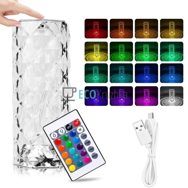 Настільна кришталева лампа «Rose Diamond» (JU-11309) Настільна кришталева лампа «Rose Diamond» (JU-11309)