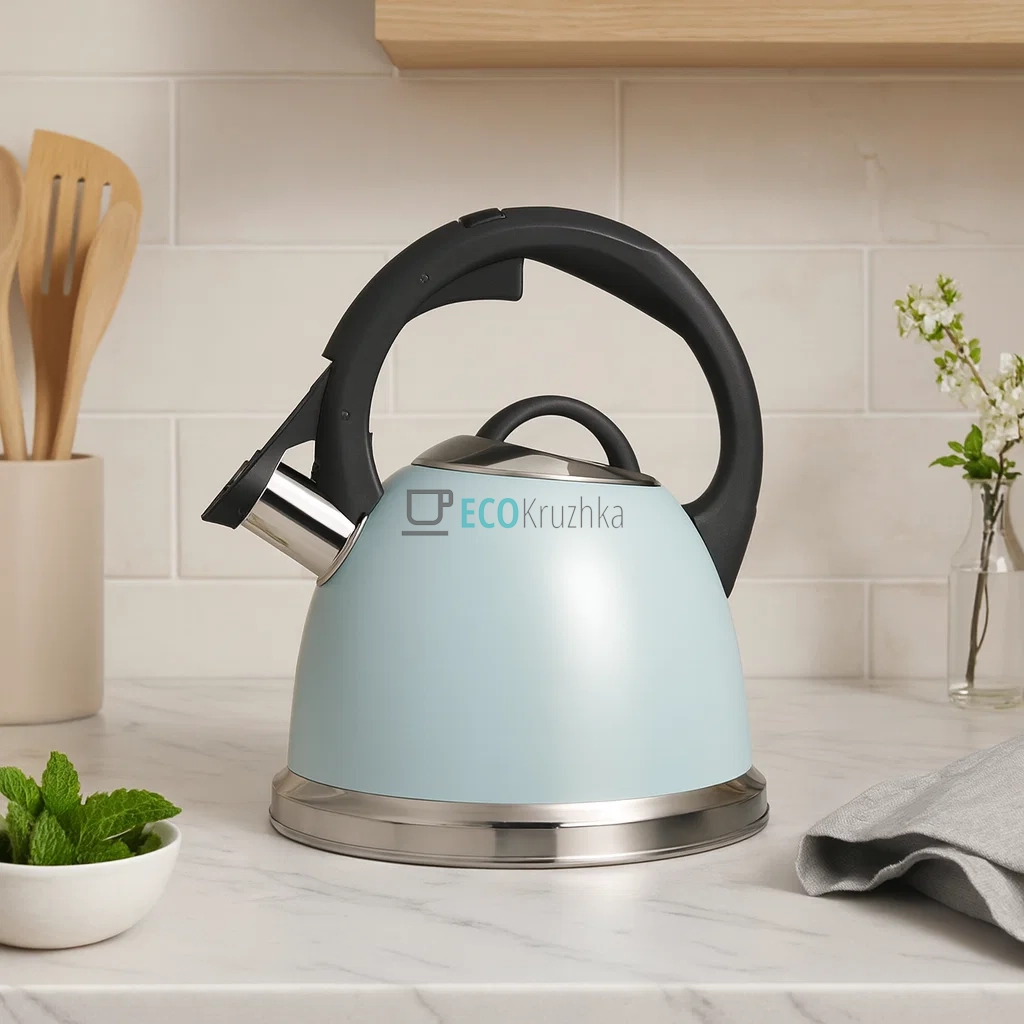 Чайник Ardesto Gemini, 2 л, блакитний тіффані, нержавіюча сталь (AR1955KS)