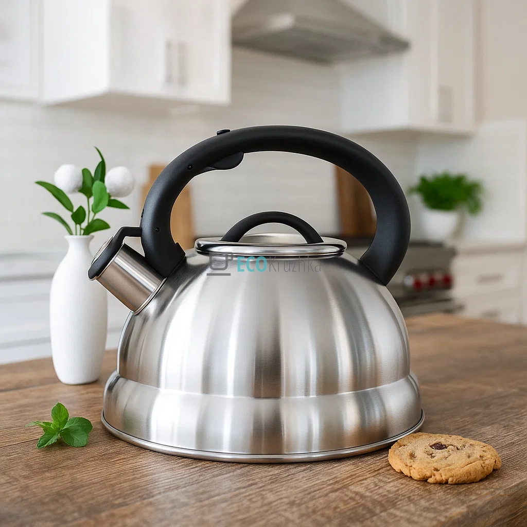 Чайник 3 л з нержавіючої сталі зі свистком і нейлонової ручкою для індукції і газу Maestro MR-1313 Чайник 3 л з нержавіючої сталі зі свистком і нейлонової ручкою для індукції і газу Maestro MR-1313