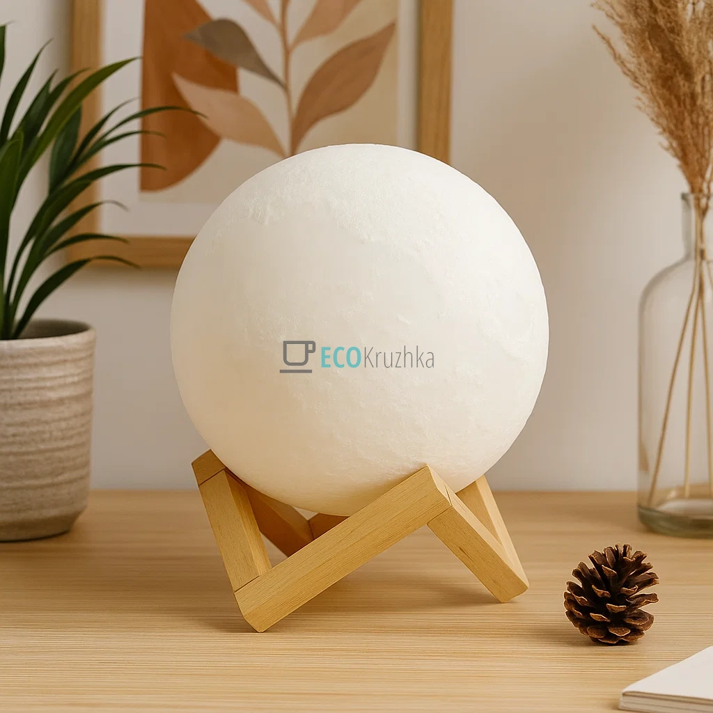 Декоративний LED світильник 3D Moon Lamp 18 см (JU-8200) Декоративний LED світильник 3D Moon Lamp 18 см (JU-8200)