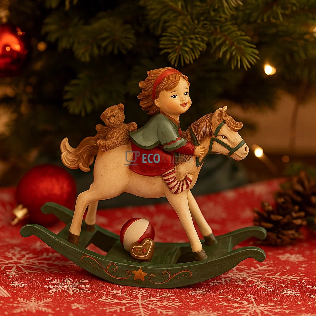 Декоративна фігурка «Дівчинка на гойдалці‑конячці» 15,5×5×13 см (838-579) Декоративна фігурка «Дівчинка на гойдалці‑конячці» 15,5×5×13 см (838-579)