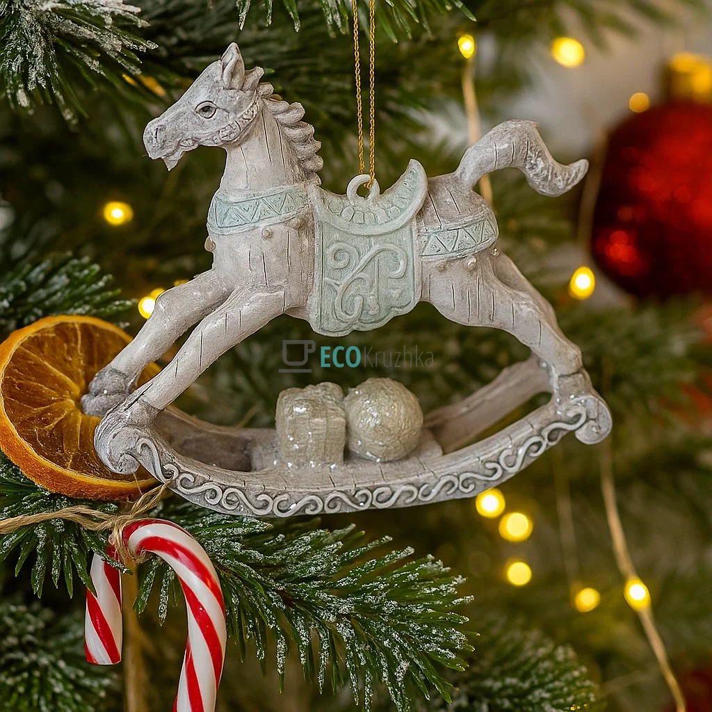 Декоративна підвісна фігурка „Конячка‑гойдалка“ 8,5 см сірий (K07-189) Декоративна підвісна фігурка „Конячка‑гойдалка“ 8,5 см сірий (K07-189)