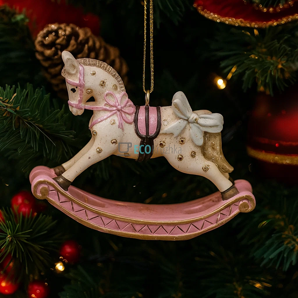 Декоративна підвісна фігурка «Конячка‑гойдалка» 8 см (707-179)