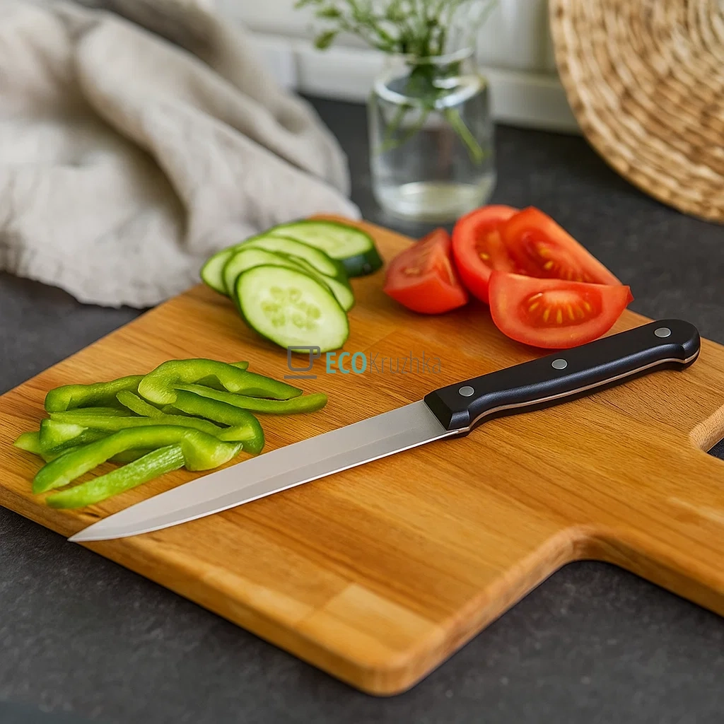  Кухонний ніж для м’яса з нержавіючої сталі 17.5 см з бакелітовою ручкою Kamille KM-5107